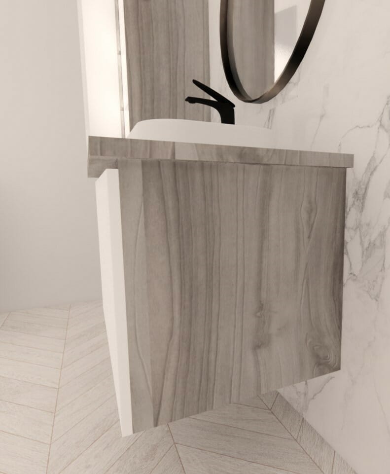 rendu 3D de vanité de Cuisines ArmoBen