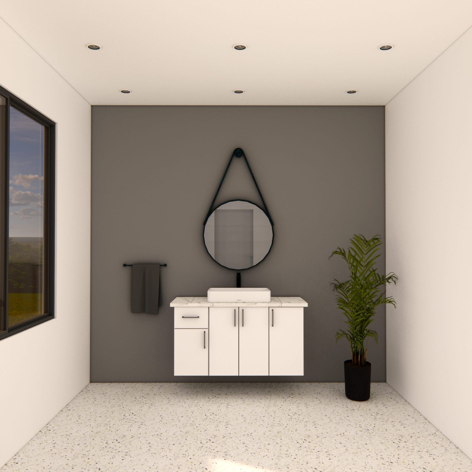 Vanité suspendue 1 porte