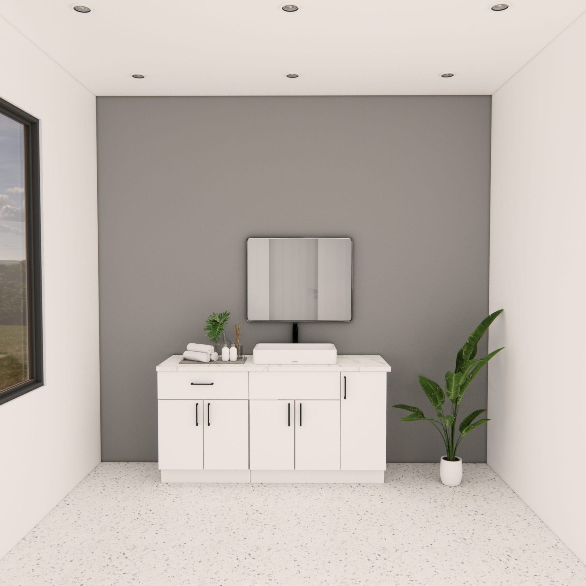 Vanité 2 portes - 1 tiroir