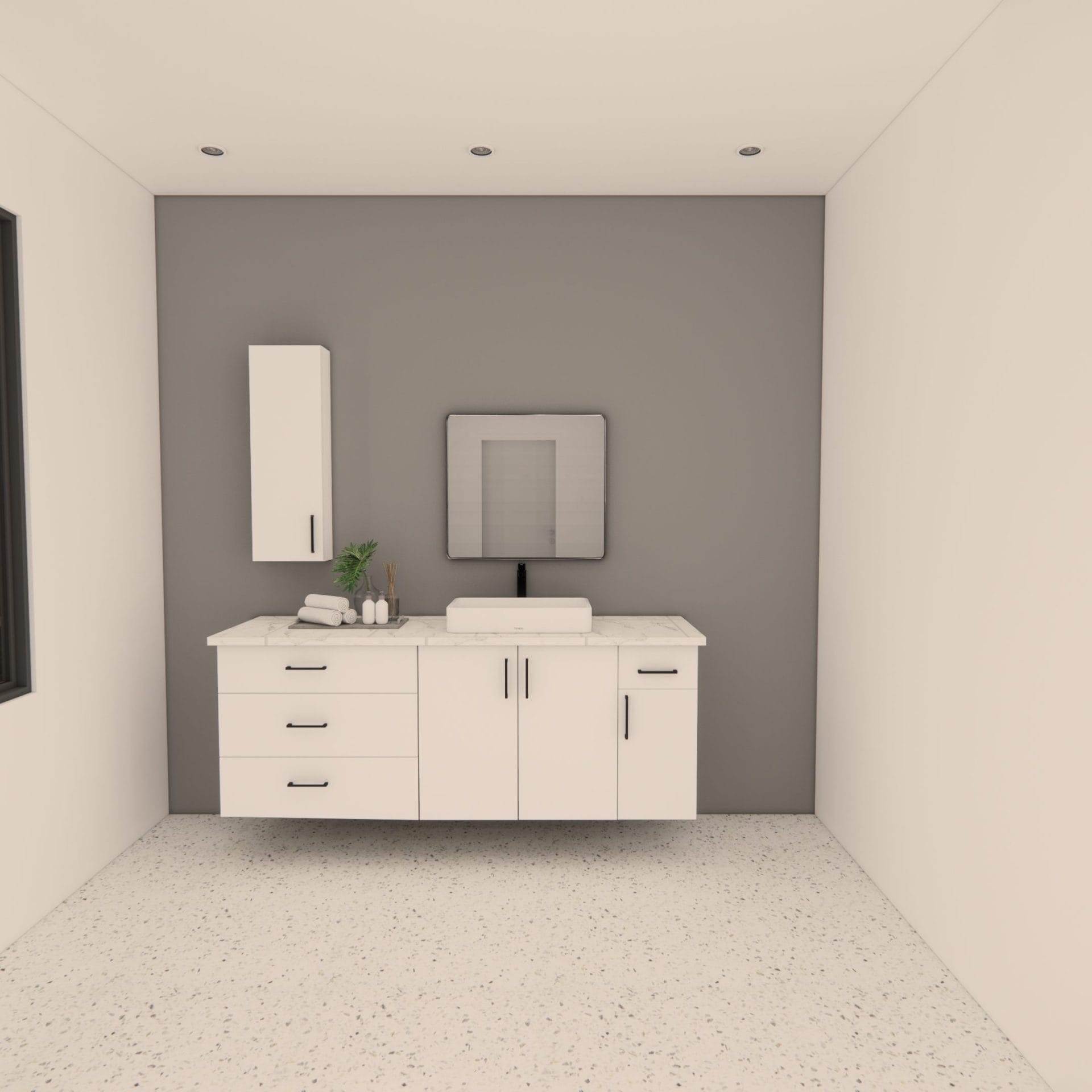 Vanité suspendue 2 portes