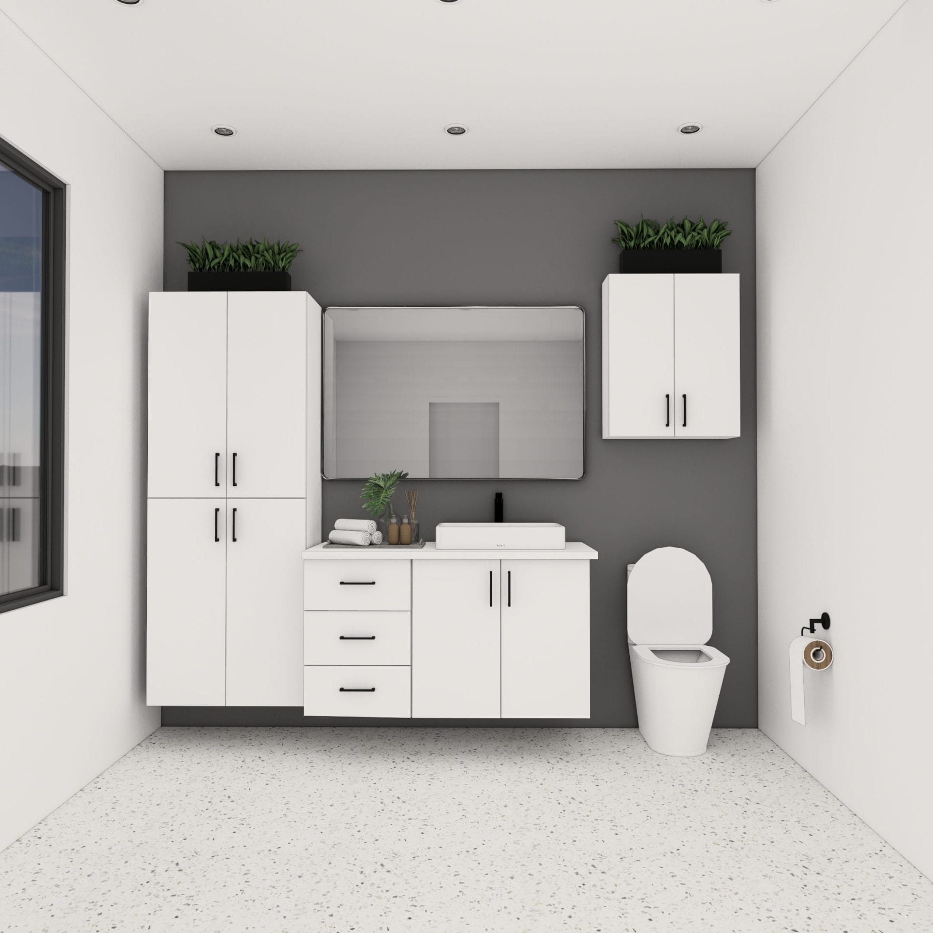 Vanité suspendue 3 tiroirs