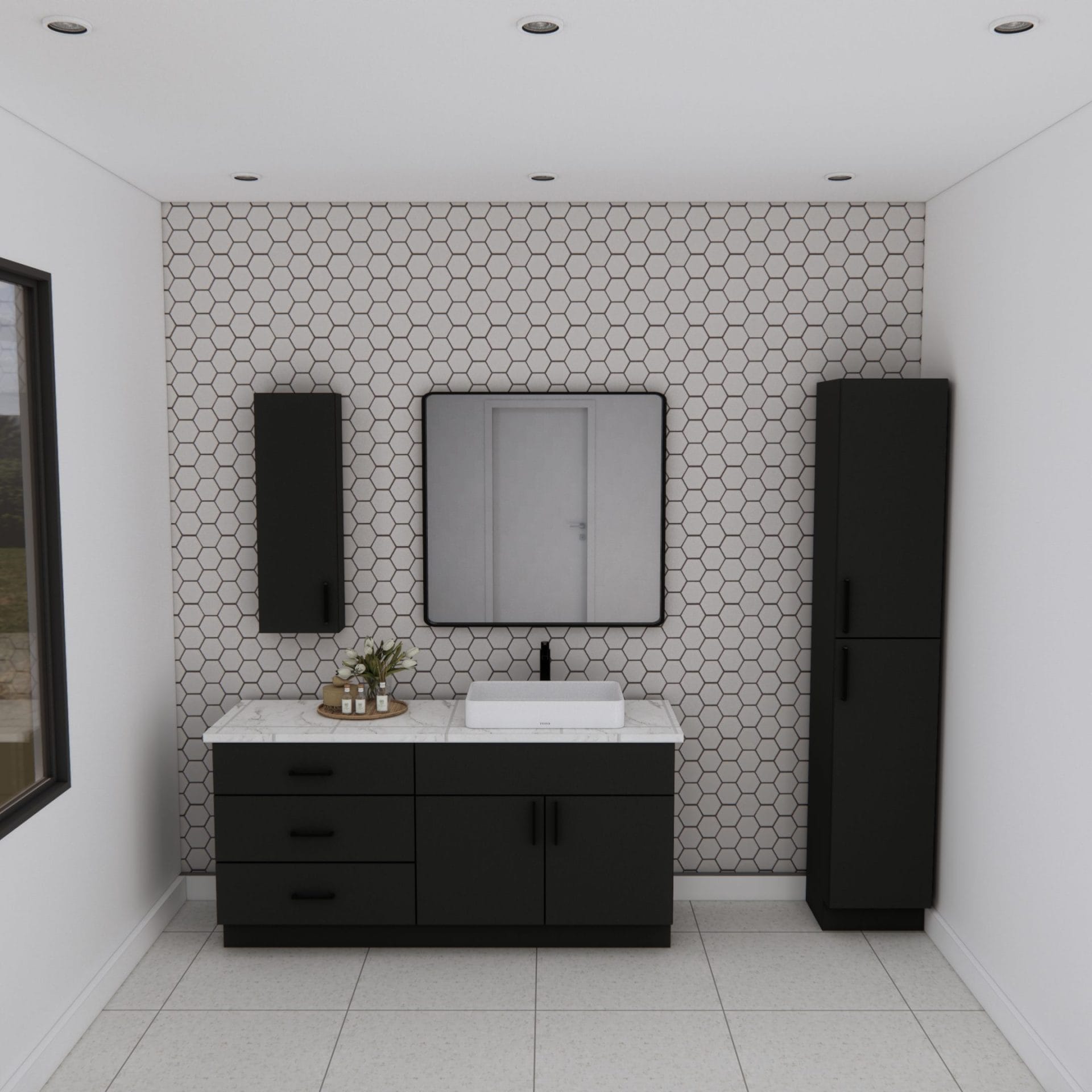 Vanité 2 portes - 1 fausse facade