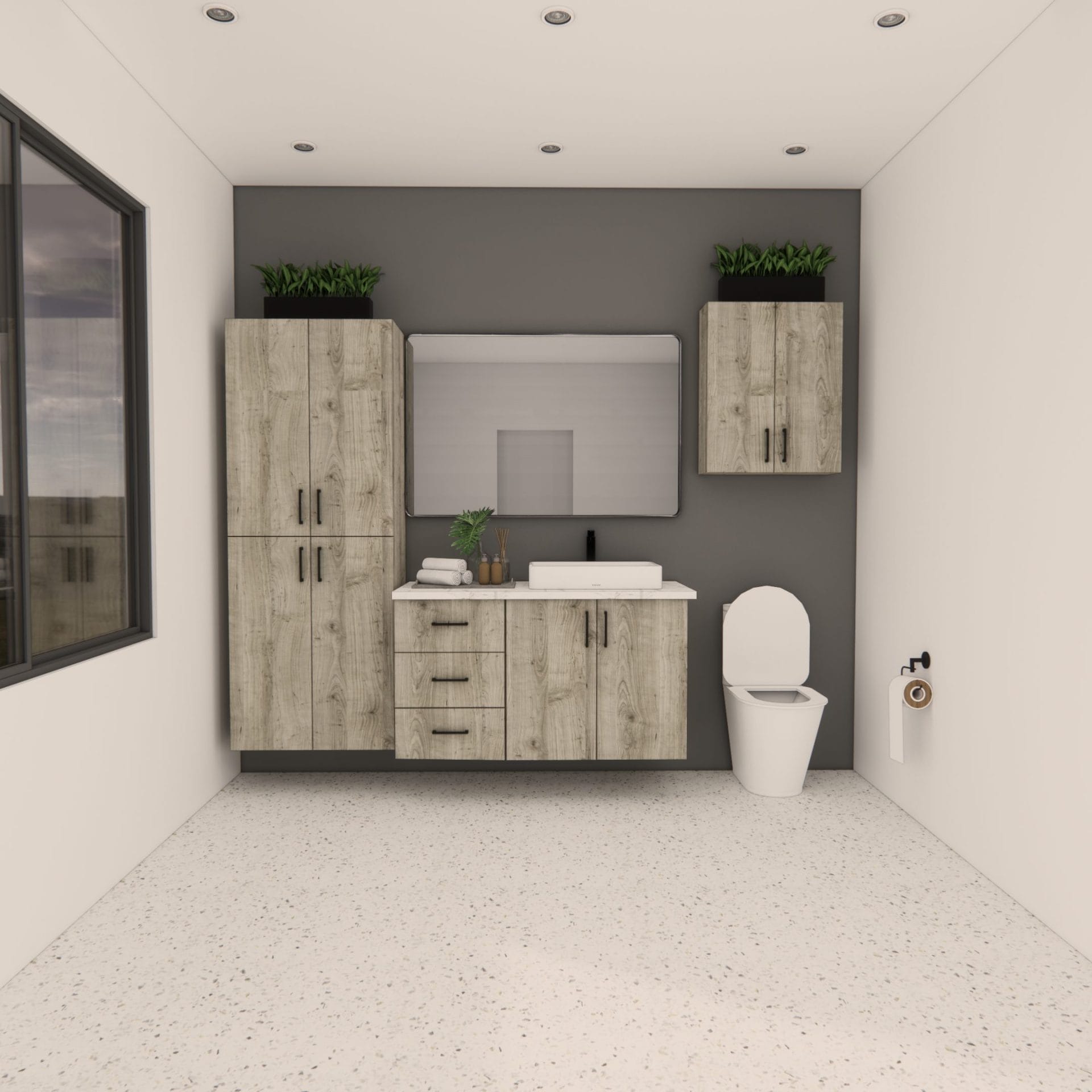 Vanité suspendue 3 tiroirs